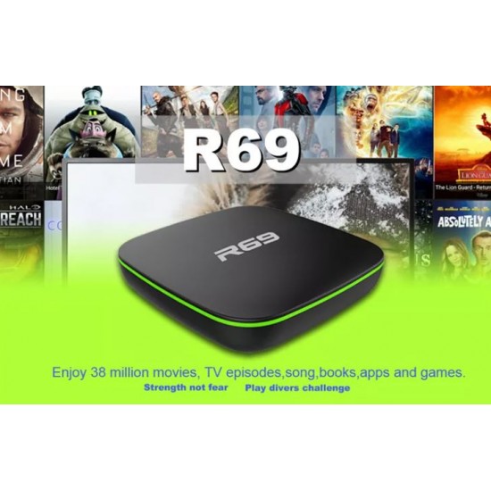ТВ Бокс R69 Android 7.1 Smart TV Box Quad Core 4K 4GB RAM 32GB ROM