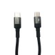 Плетен кабел LS-72 L✮Star Type-C към Type-C Черен