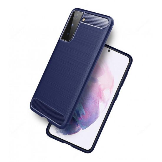 Карбонов гръб за Samsung S21 Plus - Син