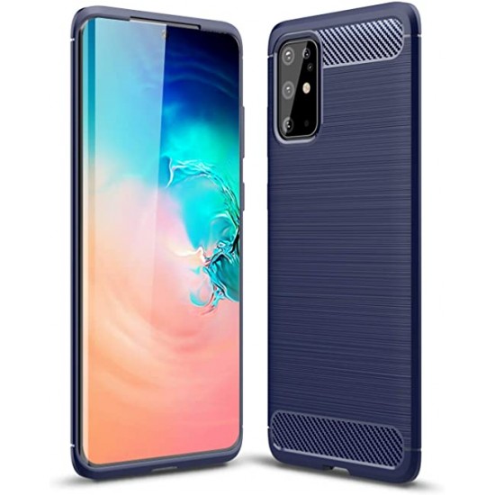 Карбонов гръб за Samsung S20 Plus - Син