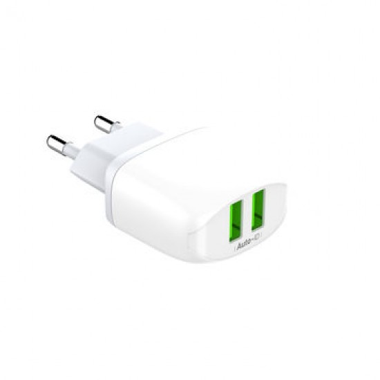 Зарядно устройство LDNIO A2219 2.4A 2 port - USB към Lightning