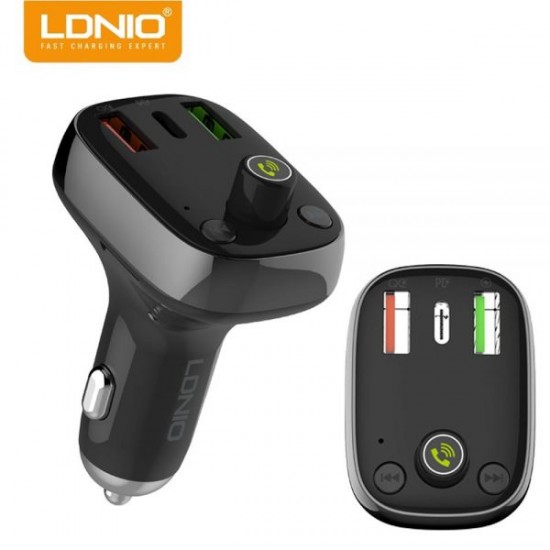 LDNIO Трансмитер и зарядно C704Q 36W - USB към Lightning ( 2xUSB+USB-C, microSD / TF )