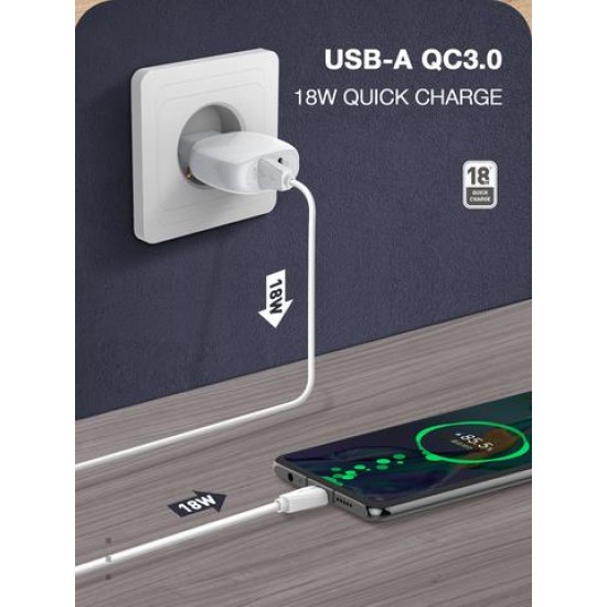 220V Зарядно LDNIO A2313C 20W - USB към Type-C