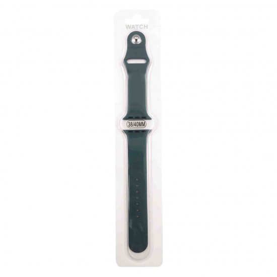 Силиконова Apple Watch каишка iWatch 38mm,40mm - Тъмно син - 2 части