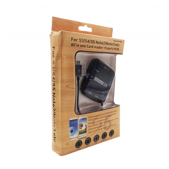 Четец+ HUB Разклонител от Микро USB на USB и микро SD- SG-008