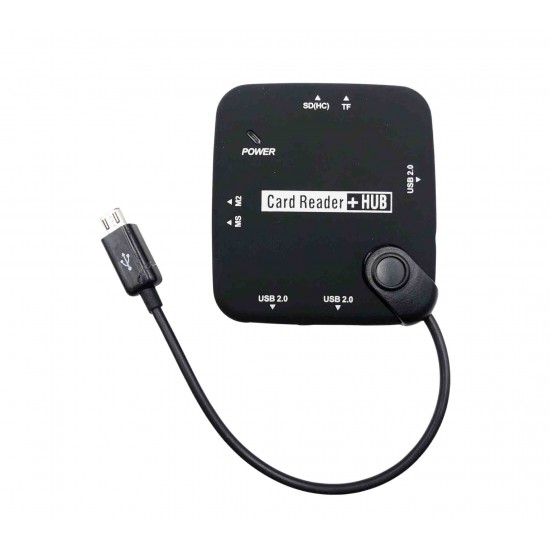 Четец+ HUB Разклонител от Микро USB на USB и микро SD- SG-008