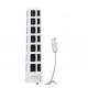 HUB Разклонител 500 USB към USB 7 порта    7 PORTS - Бял