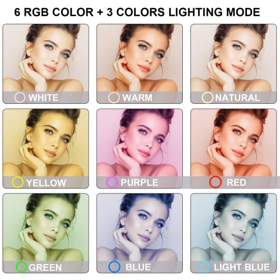 MJ-26 RG 10", , Цветна, За селфи/грим, 26см ринг MJ-26