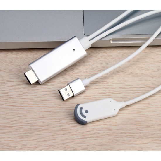 Безжичен WiFi кабел HDMI адаптер към телевизор HDTV видео конвертор за iPhone Samsung Xiaomi Huawei LG Android