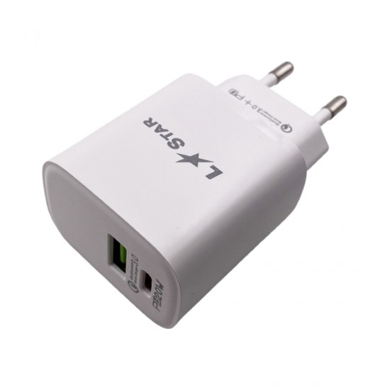 PD20W L✮Star 2в1 TC-11 FAST 2изх. USB-C+QC3.0 Type-C към Type-C