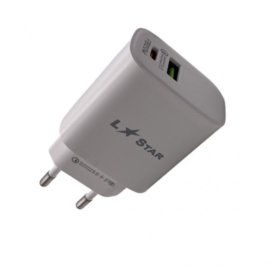 PD20W L✮Star 2в1 TC-11 FAST 2изх. USB-C+QC3.0 Type-C към Type-C