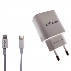 PD25W L✮Star 2в1 TC-11 FAST 2изх. USB-C+QC3.0 USB към Type-C