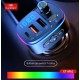 EARLDOM Трансмитер с BT ET- M62 2изх.QC3.0+ 1изх.PD USB-C с амбиентно осветление