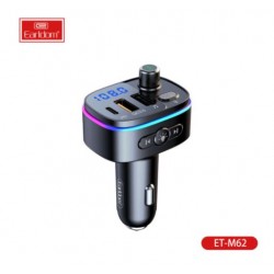 EARLDOM Трансмитер с BT ET- M62 2изх.QC3.0+ 1изх.PD USB-C с амбиентно осветление