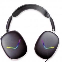Слушалки за компютър с осветление APJ01 -  Черен