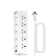 SC10610 30W 6-портово USB зарядно удължително захранващо устройство с 10*изхода / 5 *USB / 1 * PD USB-C