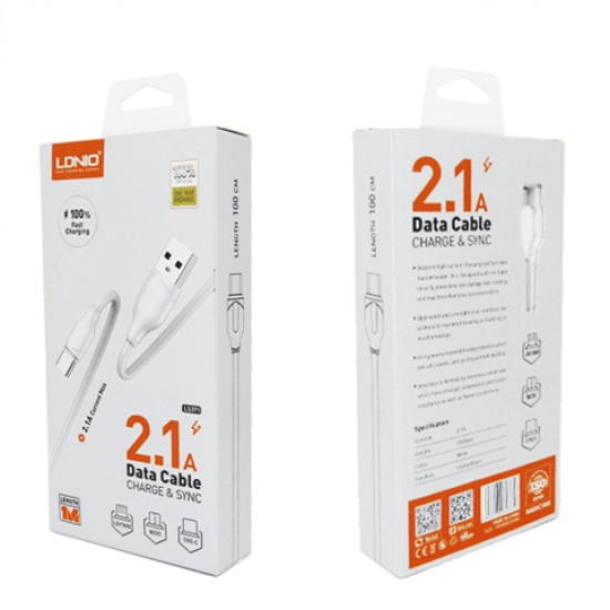 LDNIO Кабел LS371 USB към Type-C