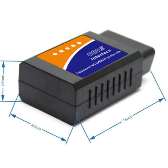 V1.5 OBD2 ELM327 скенер за автомобил Bluetooth OBDII Автодиагностичен инструмент OBD 2 Четеци на кодове на двигателя съвместим с Android/IOS/Windows
