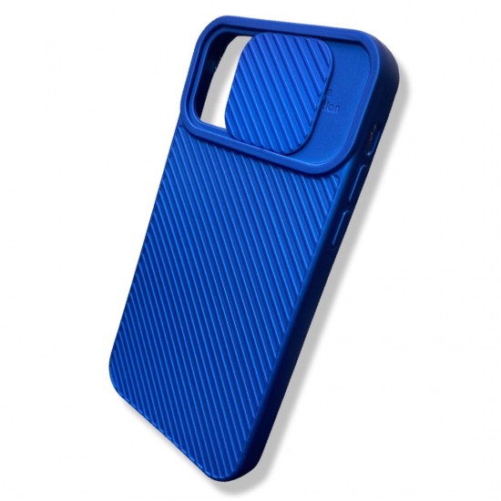 Калъф с Плъзгач за Камера TP-19  за iPhone 11 Pro Max - Син