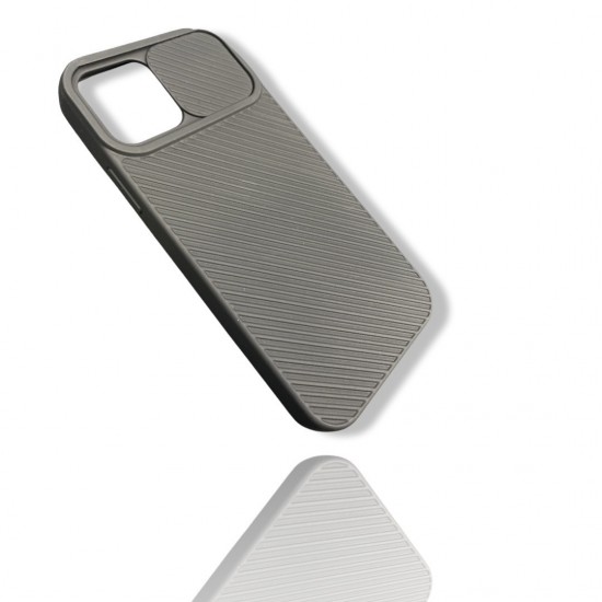 Калъф с Плъзгач за Камера TP-19  за iPhone 13 mini - Черен