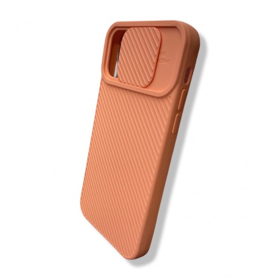 Калъф с Плъзгач за Камера TP-19  за iPhone 13 Pro - Корал