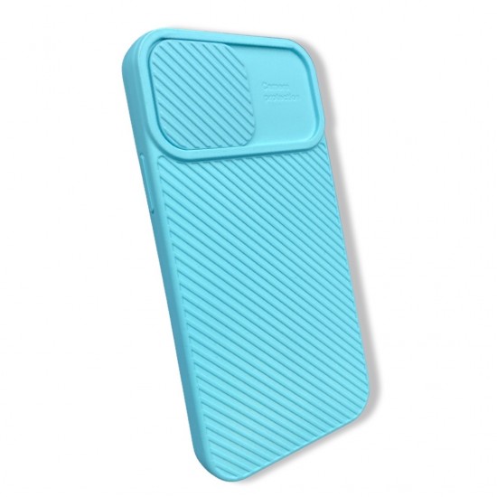 Калъф с Плъзгач за Камера TP-19  за iPhone 13 mini - Мента