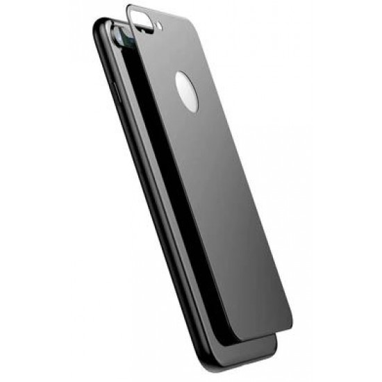 5D ЗАДЕН стъклен протектор за iPhone 7 / 8 Plus + - Черен