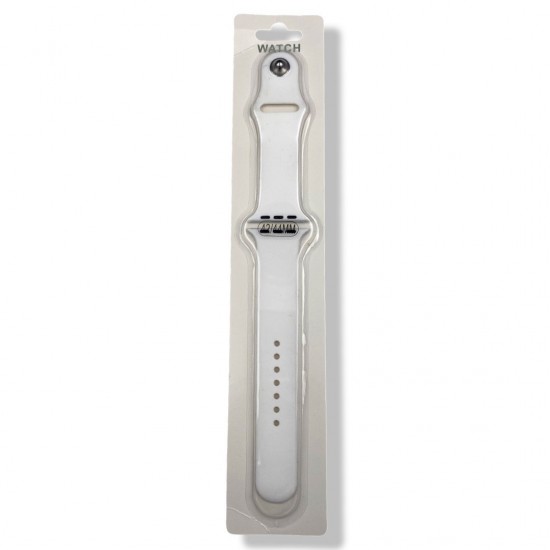 Силиконова Apple Watch каишка iWatch 42/44mm - Бяло - 2 части