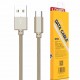 Кабел с метална букса LDNIO LS08 1M  USB към Micro USB