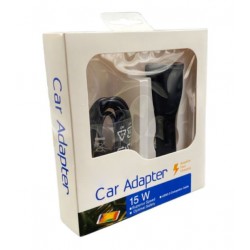 Зарядно за кола OR S8 2в1 Зарядно USB - C за Samsung кутия - Бял