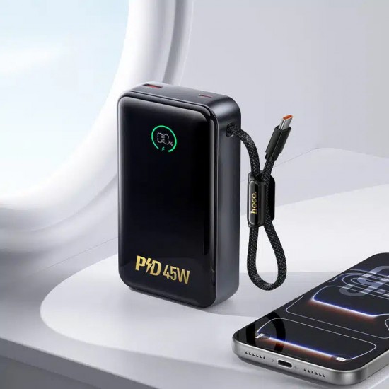 HOCO Q54 Shine Power Bank 20,000mAh PD 45W с вграден USB-C кабел