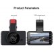 S6 1440P Автомобилен DVR камера с G-сензор Видеорекордер Двоен обектив HD