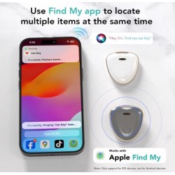 Key Finder FM-W1 Проследяване на багаж, Проследяване като Airtag Работи с Find My (само за iOS), MFi Certified