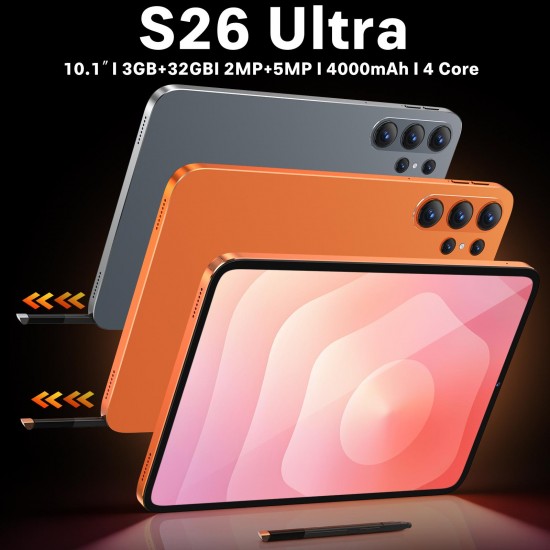 Таблет S26 Ultra Max (Черен) – 10.1 инча, 16GB RAM, 512GB ROM, Android 13 MTK6750 Octa-core ,DUAL SIM, 30MP КАМЕРА 