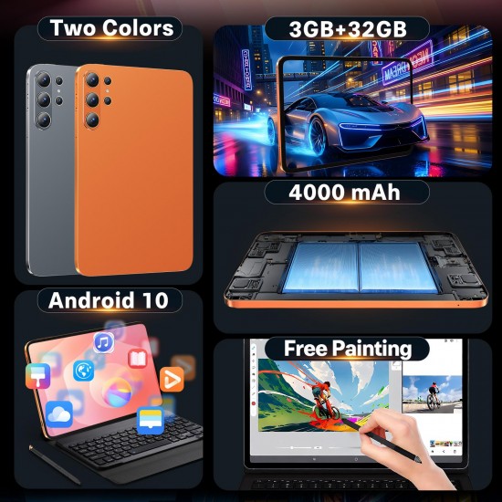 Таблет S26 Ultra Max (Черен) – 10.1 инча, 16GB RAM, 512GB ROM, Android 13 MTK6750 Octa-core ,DUAL SIM, 30MP КАМЕРА 