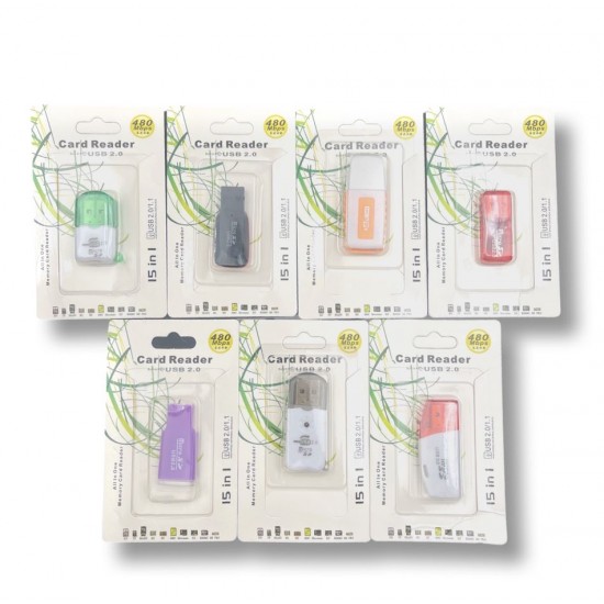 Четец за карти USB към SD Micro SD 2.0 - Микс