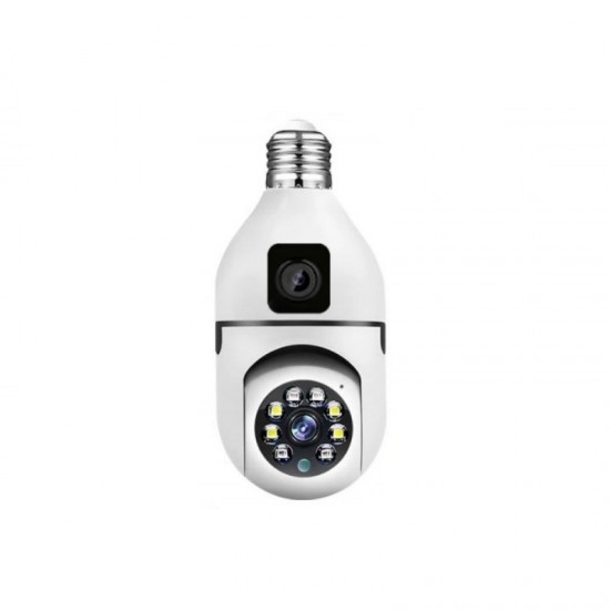 SQ002-W-L IP 2MP / - (APP:V380 PRO ) IP Камера с Двоен обектив за видеонаблюдение тип крушка