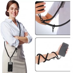 Ремък за телефон, универсален, за връзка , регулируем държач за врата за мобилен телефон,Черен