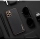 Кожен кейс със силикон отстрани+кам. TP-35 iPhone 12     - Лилав