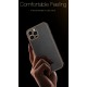 Кожен кейс със силикон отстрани+кам. TP-35 iPhone 12     - Лилав