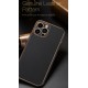 Кожен кейс със силикон отстрани+кам. TP-35 iPhone 15 Plus - Черен