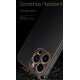 Кожен кейс със силикон отстрани+кам. TP-35 iPhone 12     - Лилав