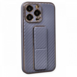 Противоударен кейс със стойка TP-36 за iPhone 15 Plus - Сив