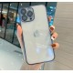 Безцветен LUX силиконов гръб+камера TP29 iPhone 13 Pro Max - Син