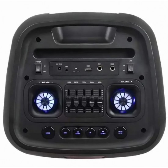 TTD-1001 60W Преносим Bluetooth високоговорител 2x10' LED подсветка, микрофон и TWS 