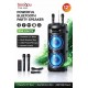 TTD-1222 12" 1000W Безжична колона говорител субуфер+ 2 безжични микрофони