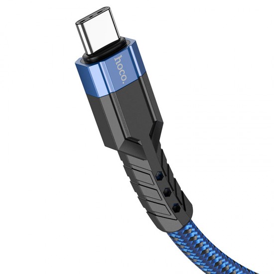 HOCO кабел U110 60W TYPE-C към TYPE-C (1.2M) - Син