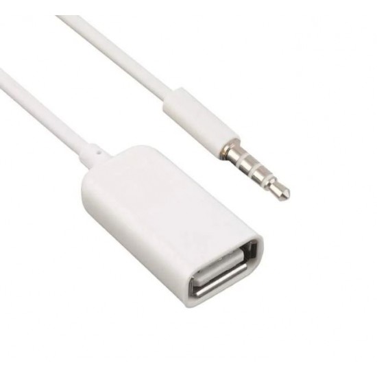 Кабел 3.5мм жак- USB Женско AUX-115  1М