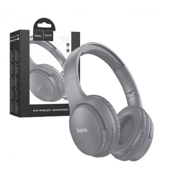 HOCO W40 Безжични слушалки Bluetooth 5.3 ,HIFI,SD  - Сив