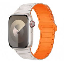 Магнитна каишка BN-10 Apple Watch  iWatch 42/44/45/49mm - Бял/Оранжев
